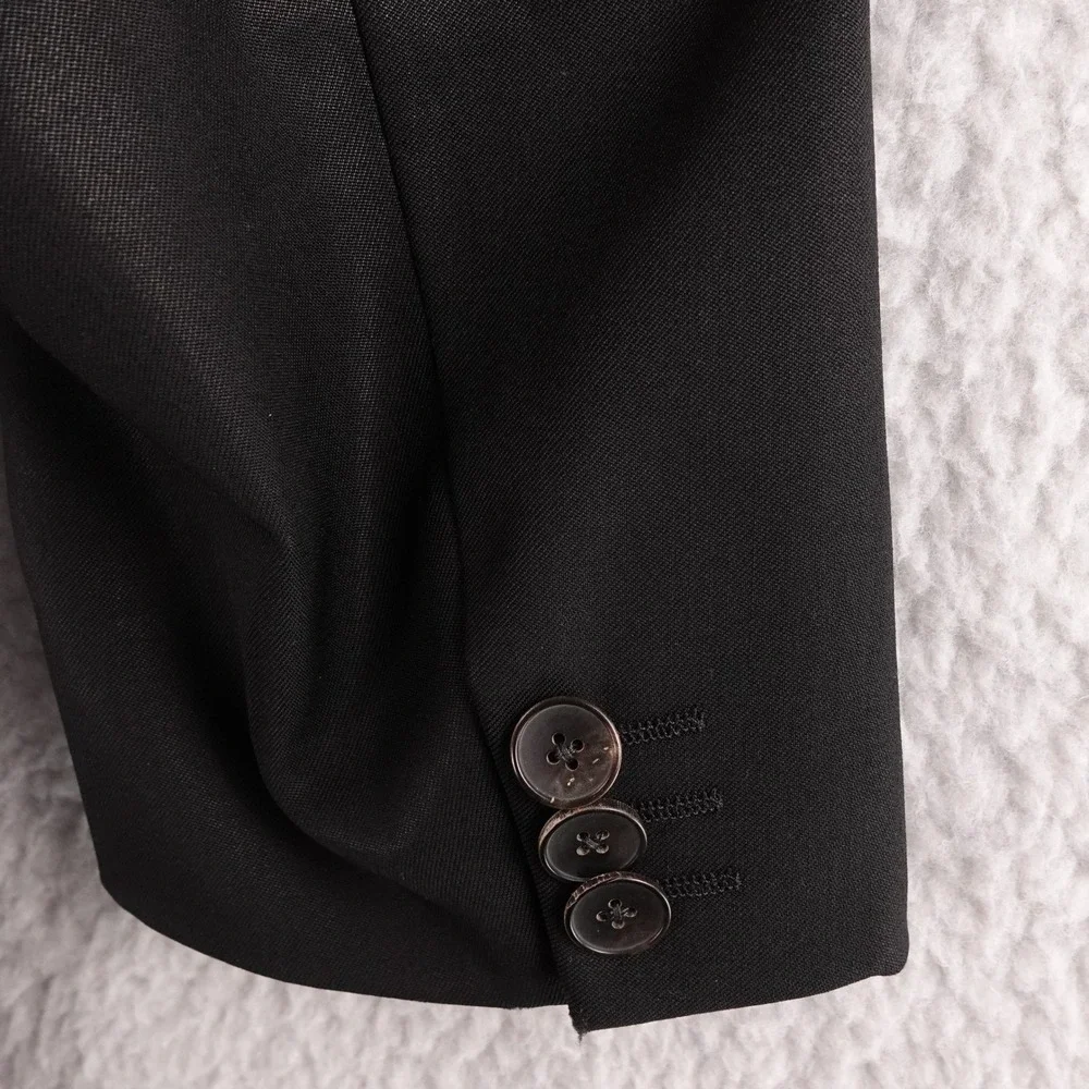Boss Hugo Boss‎ Men 40L Black Reda Fabric Suit Jacket Blazer Super 100 Bulgaria